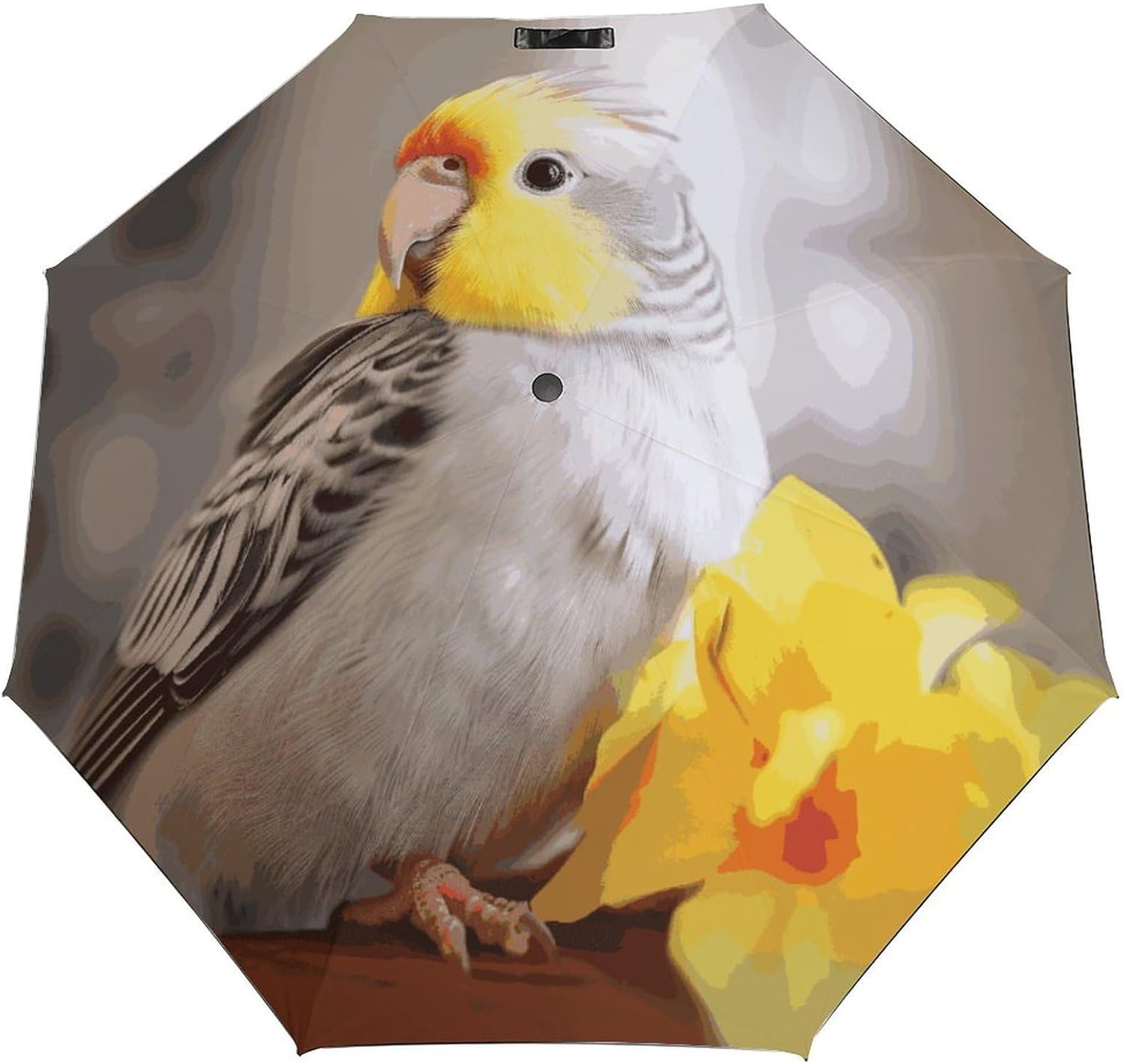 Folding Small Sun Umbrella Cute Cockatiel Windproof Travel Umbrella Lightweight Small And Compact Suit for Pocket