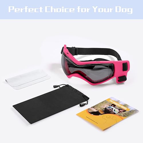 Miniatura 8 de QUMY Gafas de sol para perros con protección UV para perros de razas pequeñas a medianas, gafas de sol para perros, resistentes al viento, antivaho,