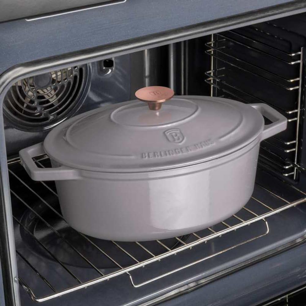 Berlinger Haus Żeliwna forma do pieczenia z pokrywką 30 cm Taupe Collection BH-6541