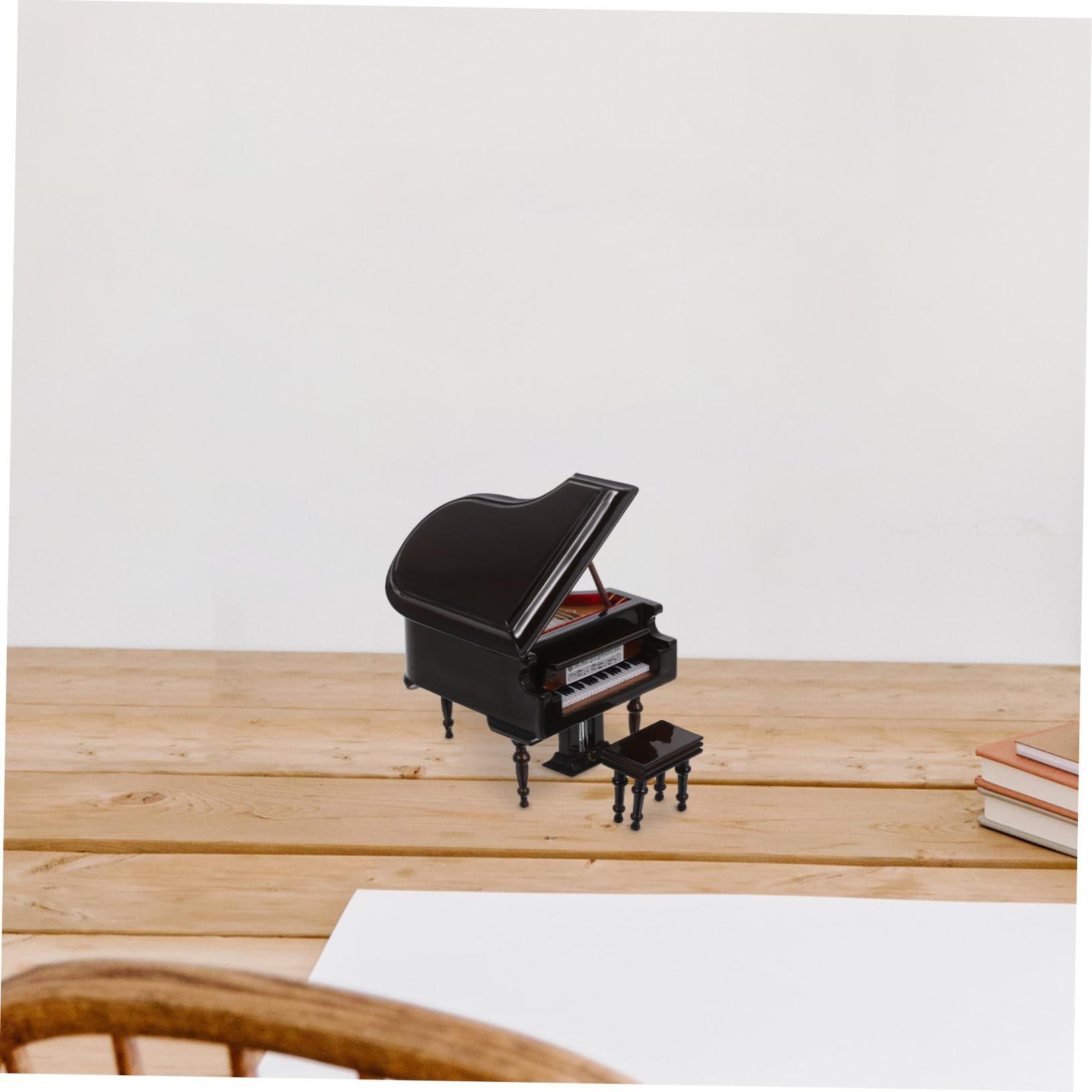 Didiseaon Pianoforte Piccolo in Miniatura Decorativo Sgabello per Casa delle Bambole Strumento Giocattolo per Arredamento e Appassionati di Musica