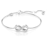 Hyperbola Bracelet, Clear Infinity Motif Adorned with a Pavé of Crystals in a Rhodium-Finished Setting, Part of the Hyperbola Collection