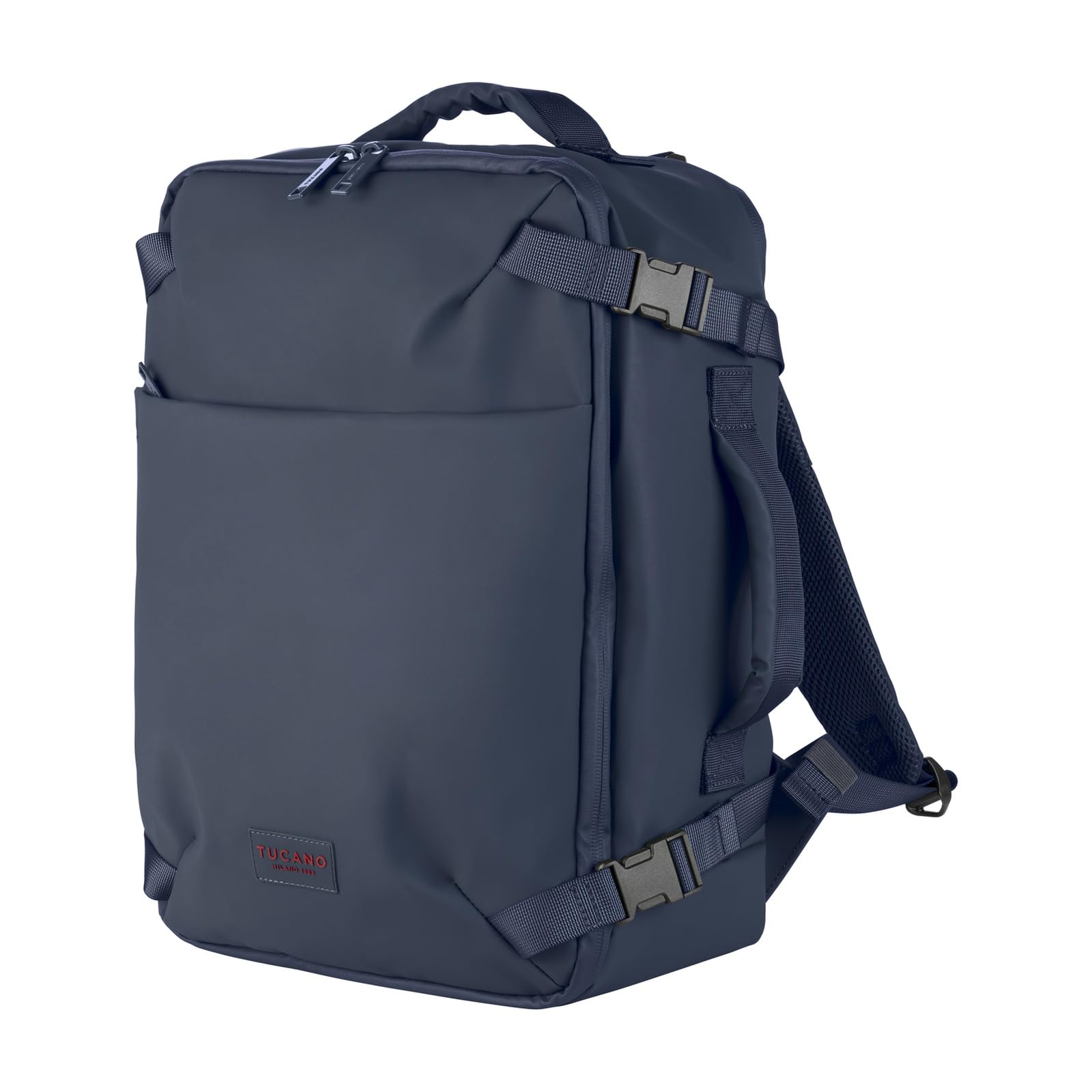 Tucano, Tugò Dry Zaino da Viaggio Impermeabile e Bagaglio a Mano 30x40x18 cm, Zaino Porta PC per Laptop 15.6" e MacBook 16", Zaino Cabina Aereo con Tasche Multiple e Scomparto Laptop, Blu