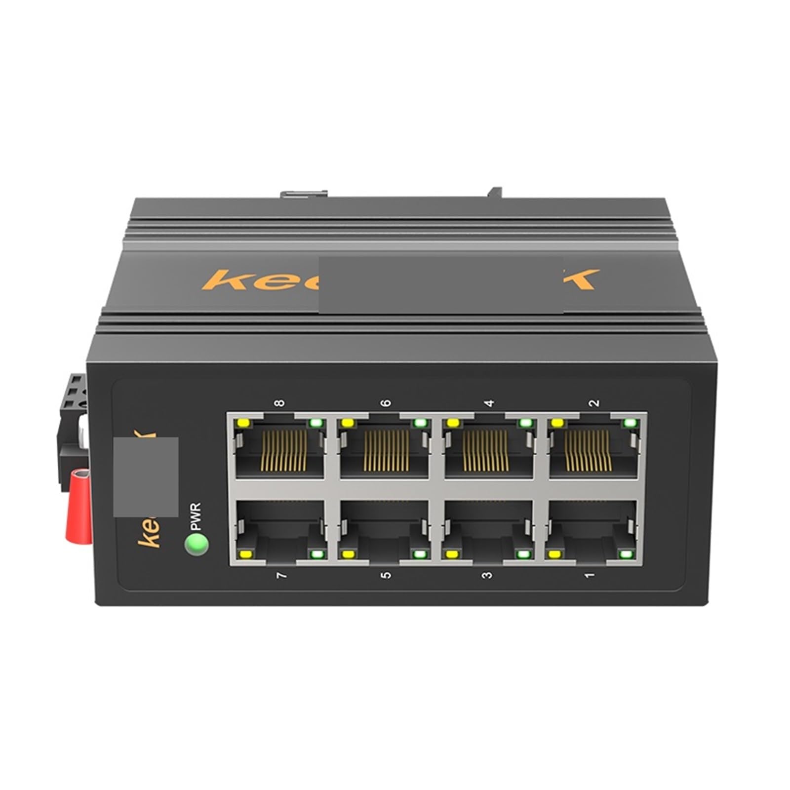 Switch Ethernet Megabit industriale a 8 porte