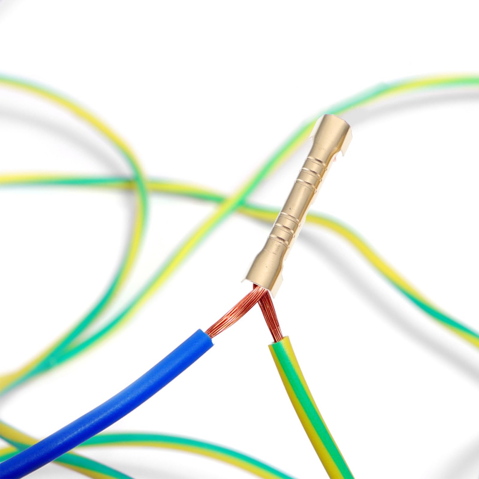 Cosses Électriques Connecteurs Légers à Sertir en Cuivre Lot de 500 Forme de U Dorées Connexion Rapide pour Câbles pour Ordinateurs et Équipements Divers