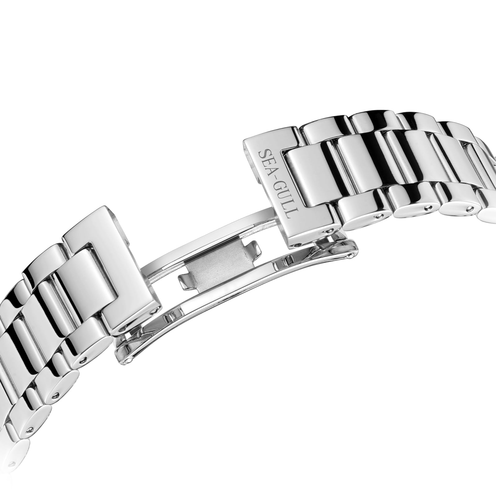 SEA-GULL Orologio da polso meccanico automatico da uomo, in acciaio inox, con volano cavo, data, datario, cristallo zaffiro sintetico, quadrante da 39 mm, orologi da lavoro