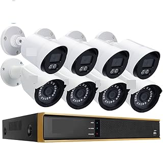 HMULTI Wireless Security Camera System 1080P 8CH DVR CCTV Camera System 4PCS Colorful 4PCS IR Night Vision Security Camera IR Waterproof Video Surveillance Set (Size : None, Color : Blu)