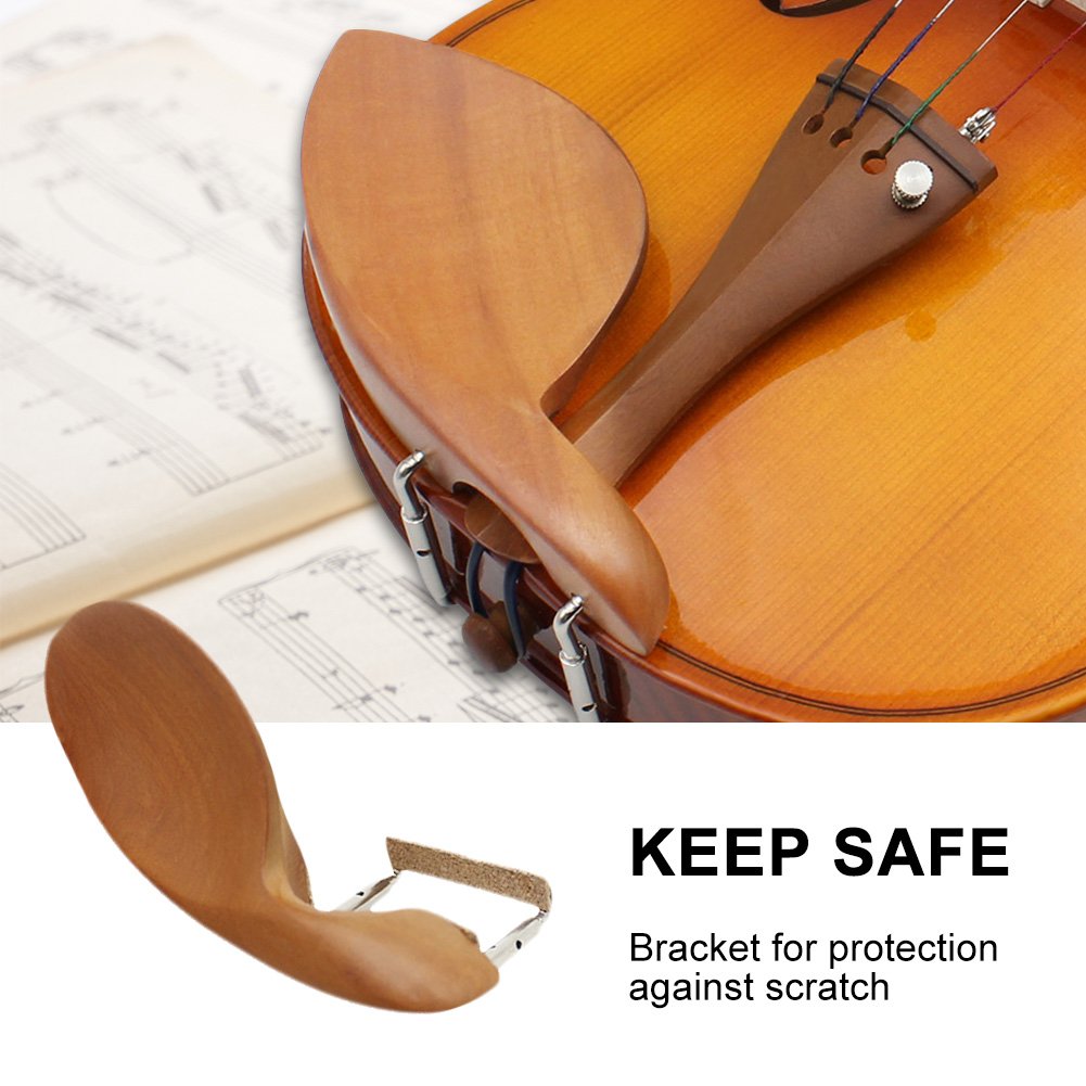 Fosa Mentonnière Violon Support de mentonnière en Bois avec Vis Accessoires pour violons 3/4 4/4
