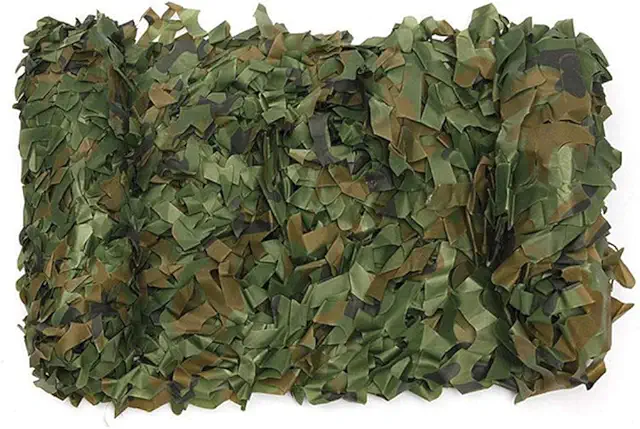 Red de Sombra Camuflaje Poliéster Oxford 3x3m para Camping, Caza y Decoración