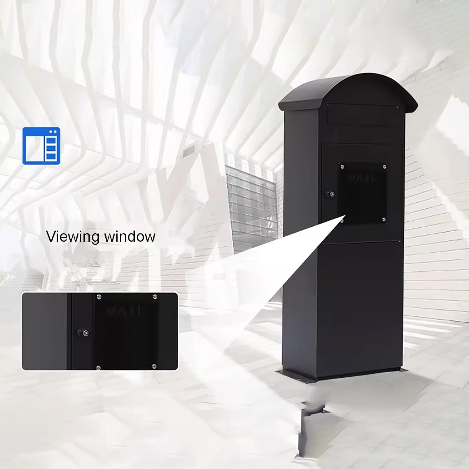 Post Mount Mailbox, Large Capacity Rust Proof Mail Box, Easy to Install, Locking Parcel Mailbox for Daily Letters Magazines and Packages