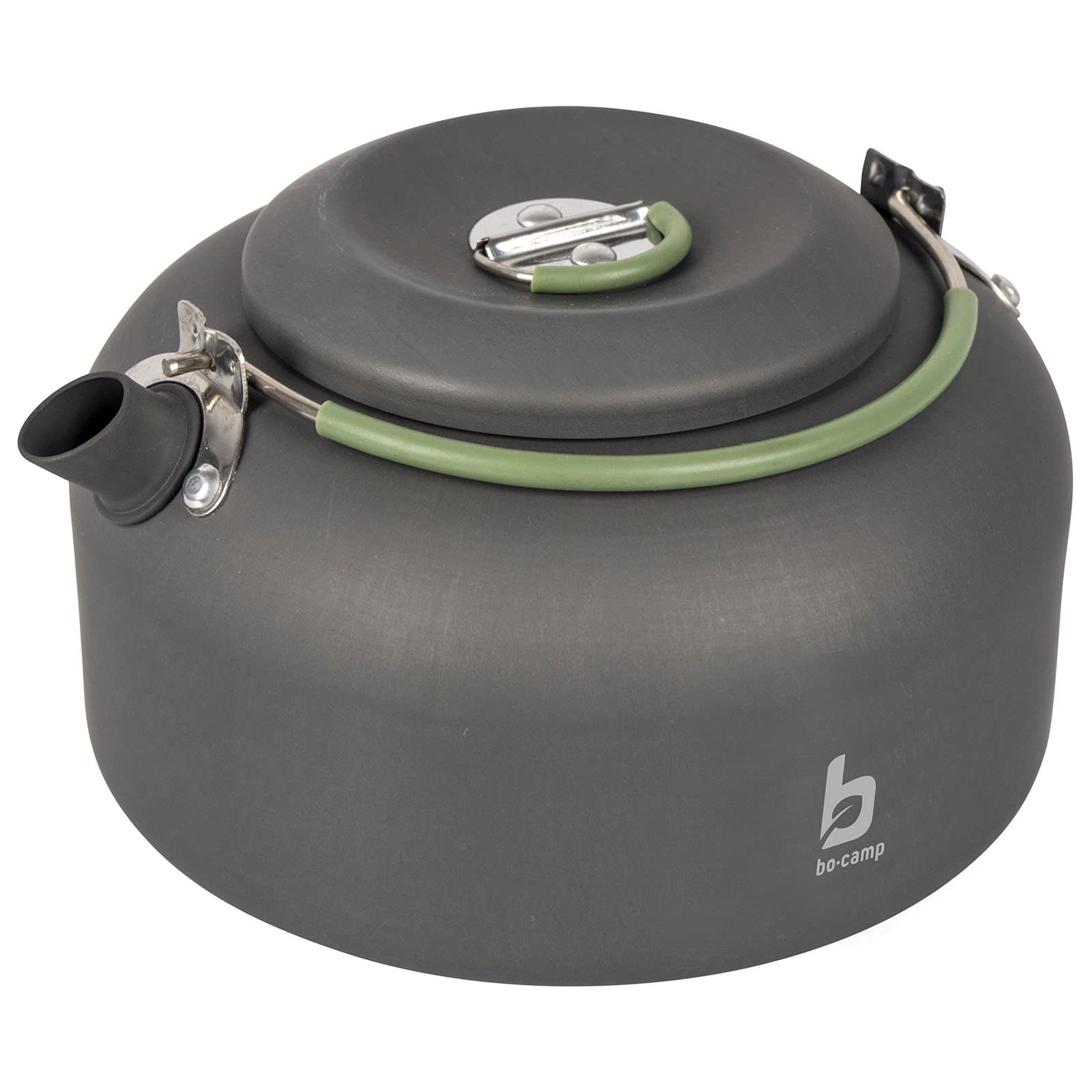 BO-Camp Alu Kessel 1,4 L Camping Wasserkocher Teekessel Wasserkessel Kochkesssel, Grau