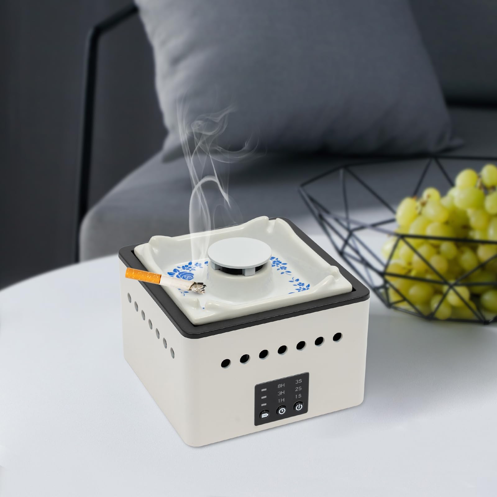 Amazon.com: Home Smoke Grabber Filter Smokeless Ashtray Cigarette Odor  Eliminator USB : Health & Household