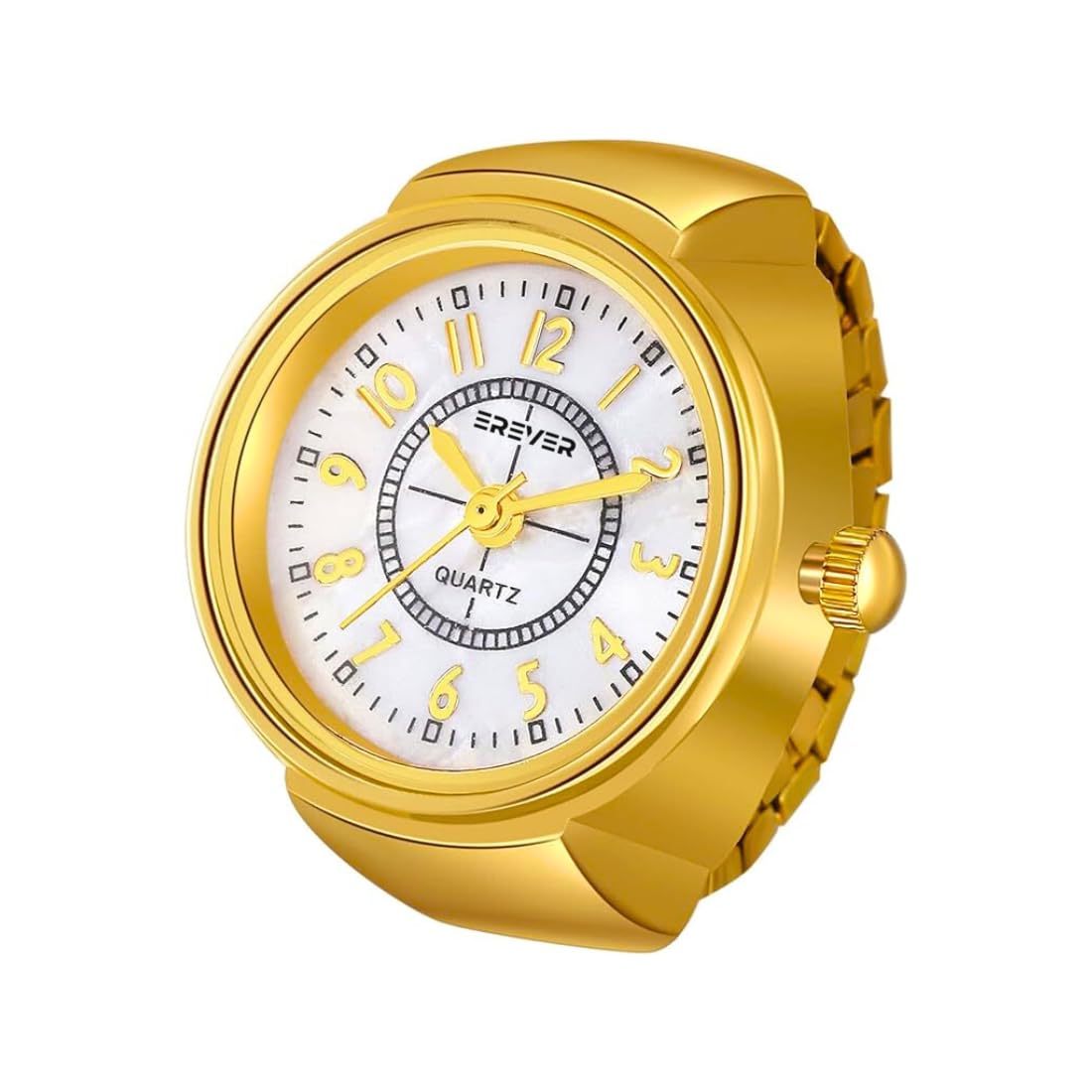 EREVER Exclusive Finger Ring Watch for Women Men | Adjustable Band Analog Dial Watch Ring Fashion Jewelry for Girls Best Gift Idea (B0CYTZTHGS) Amazon Price History, Amazon Price Tracker