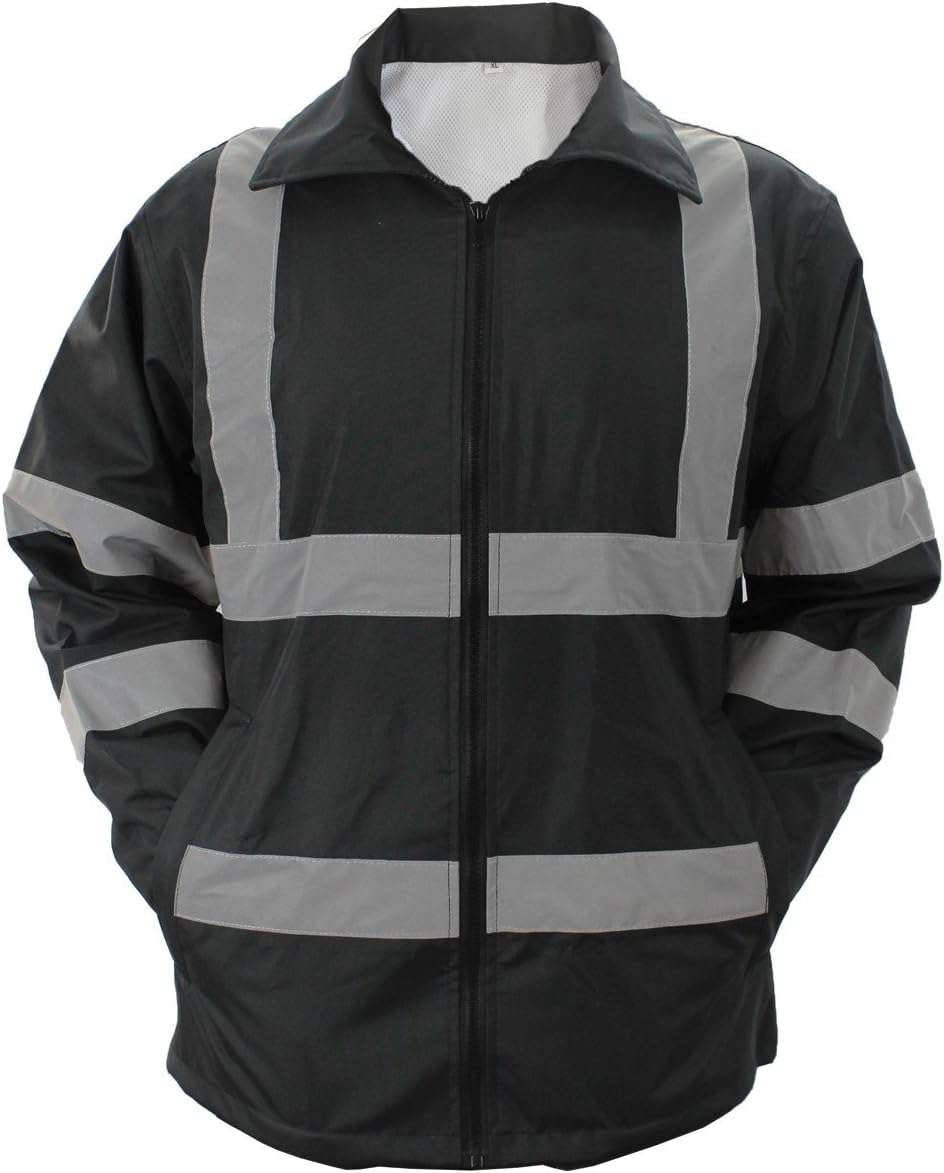 First Class High Visibility Water Resistant Raincoat Jacket and Pant With Reflective Stripes