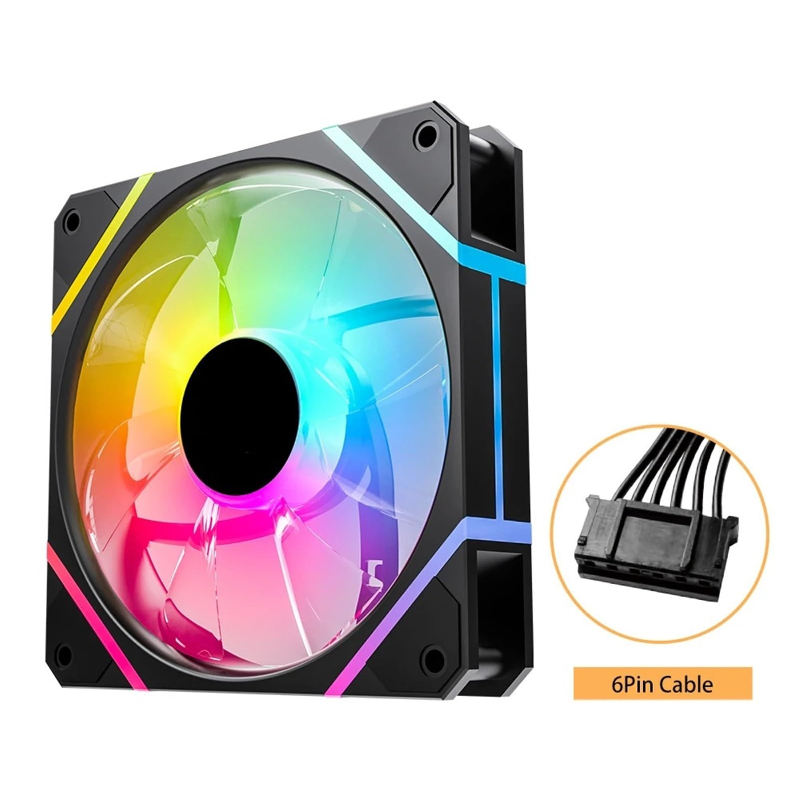AM12 RGB Ventoinha PC Controladora 120mm Computer Case Fan Kit 6pin raffreddamento ad acqua CPU Ventole di Raffreddamento Argb 12cm Ventilador