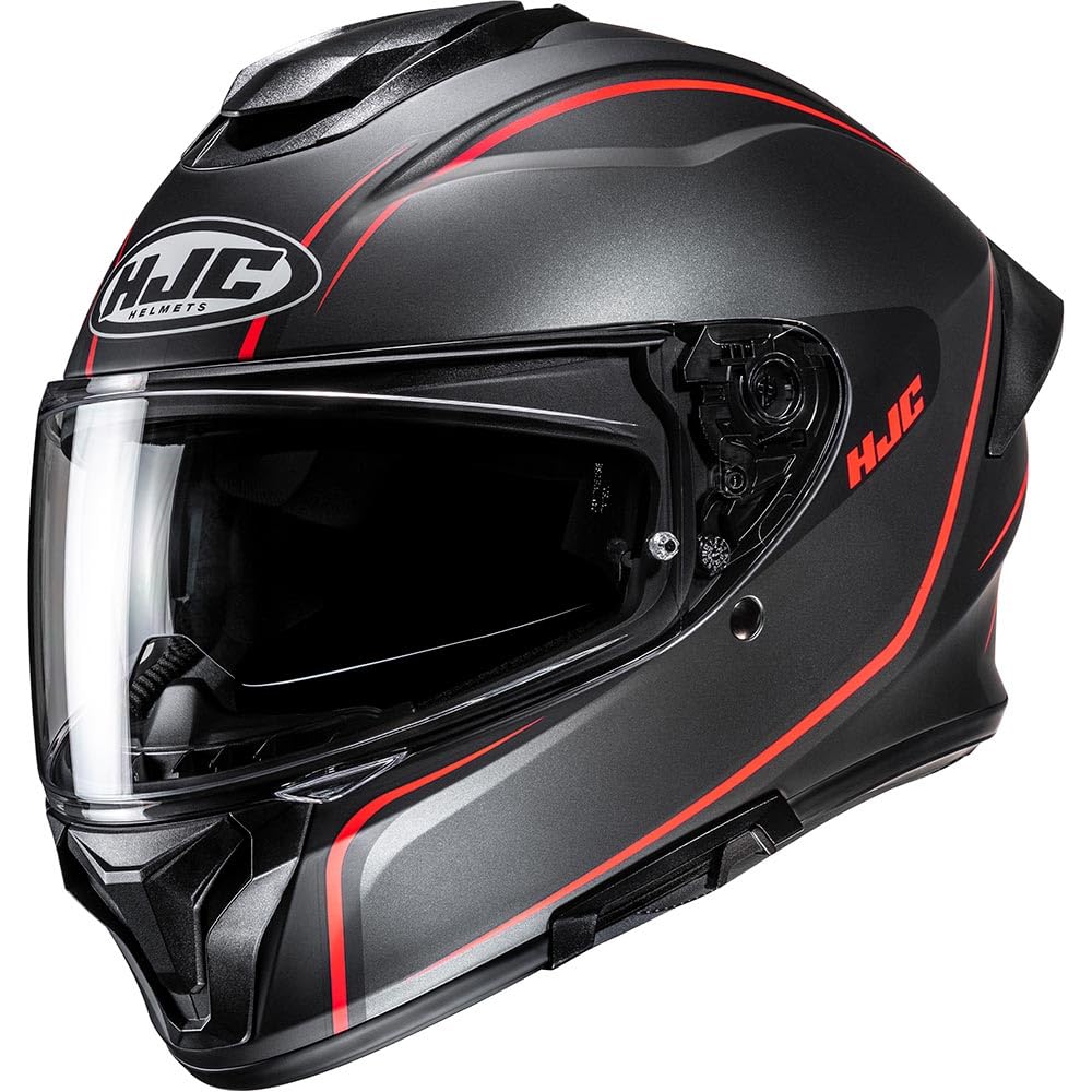 HJC, Casco Moto Integral C71 QUEZ Black Red MC1SF, XS
