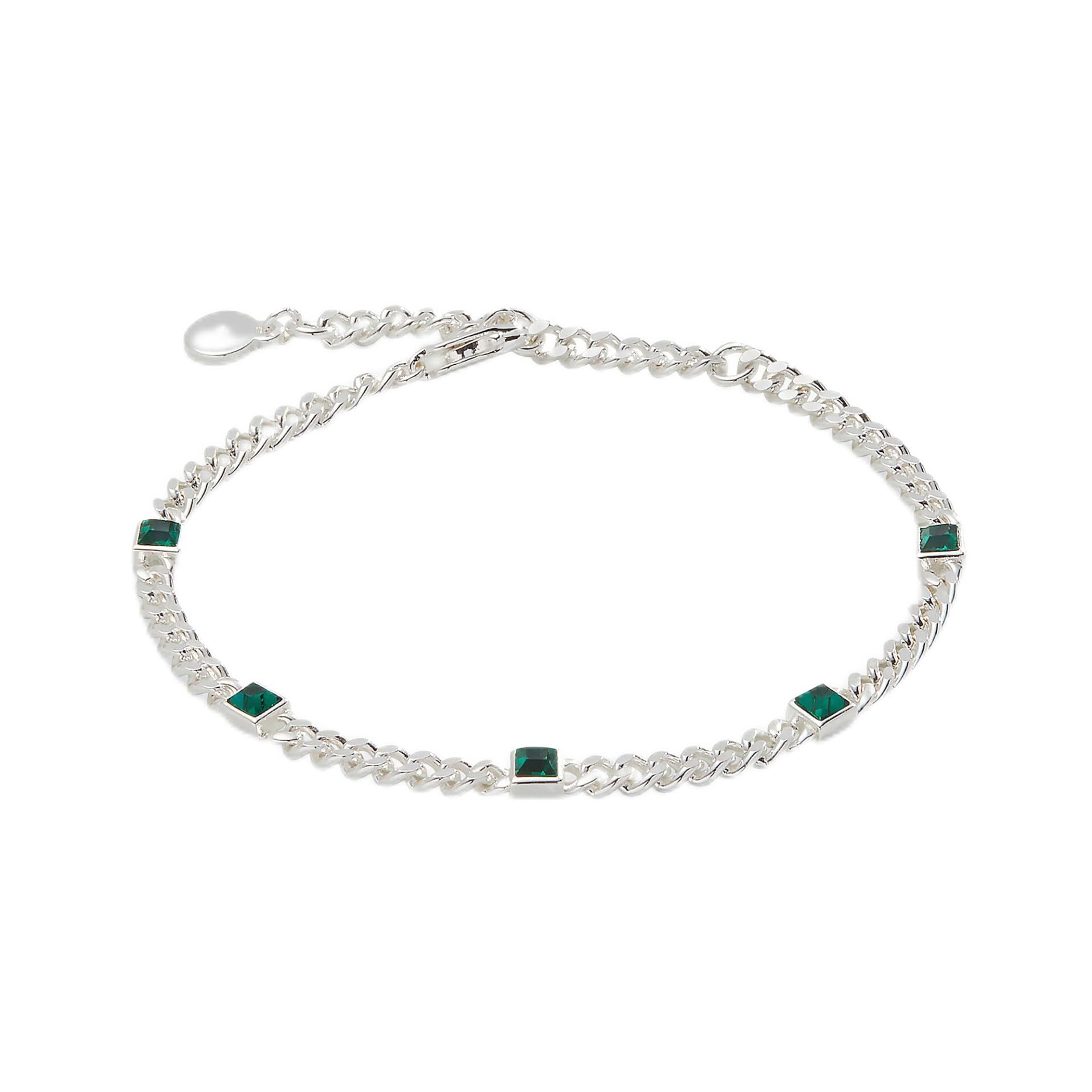 Alex and Ani September Birthstone Sapphire Curb Chain Bracelet