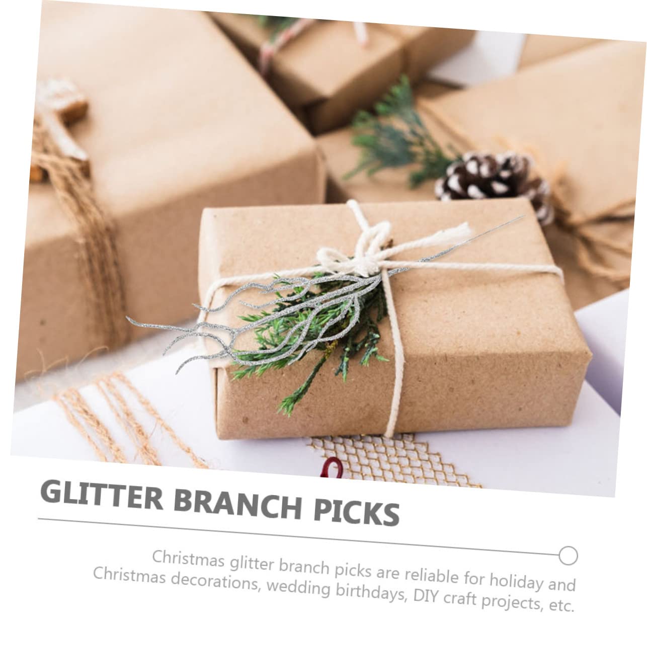 IMIKEYA Christbaumschmuck Zweige 40 STK Künstliche Pflanze Verwelkte Rebe Künstliche Kiefernnadeln Künstliche Pflanzen Winterdeko Weihnachts Party Anlage Weihnachtsbaumzweig Künstliche Äste