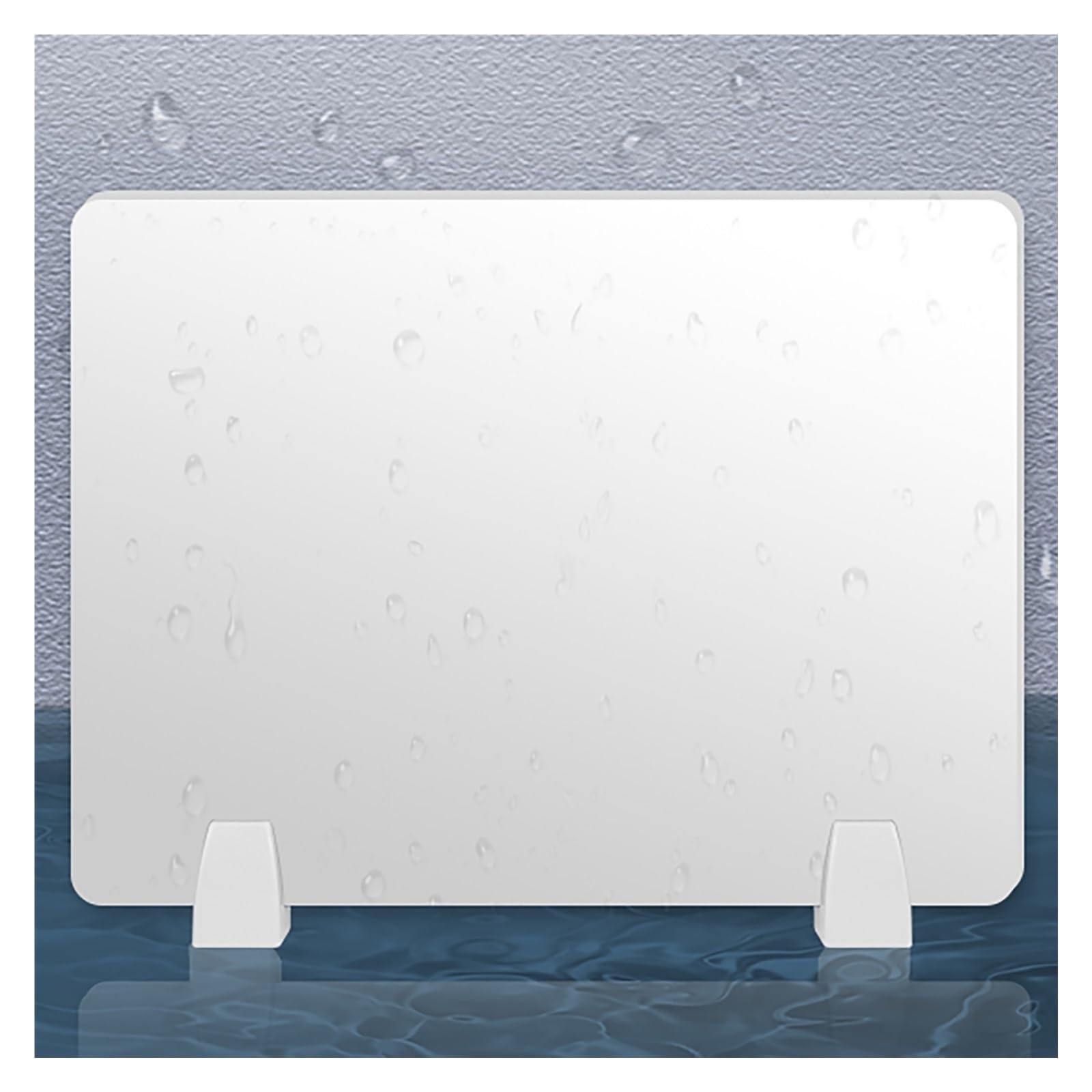 LWJSOCP Acrylic Desk Divider Panel 60x40cm Frosted Translucent Desktop Privacy Screen for Office and Student Desk Portable Partition Barrier with Clamps 120x30cm