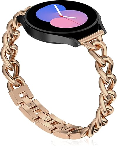 Miniatura 7 de Metal Chain Band Compatible with Samsung Galaxy Watch 7 6 5 4 FE Band 40mm 44mm,Galaxy Active 2 Watch BandGalaxy Watch 6 4 Classic, 20mm Stainless