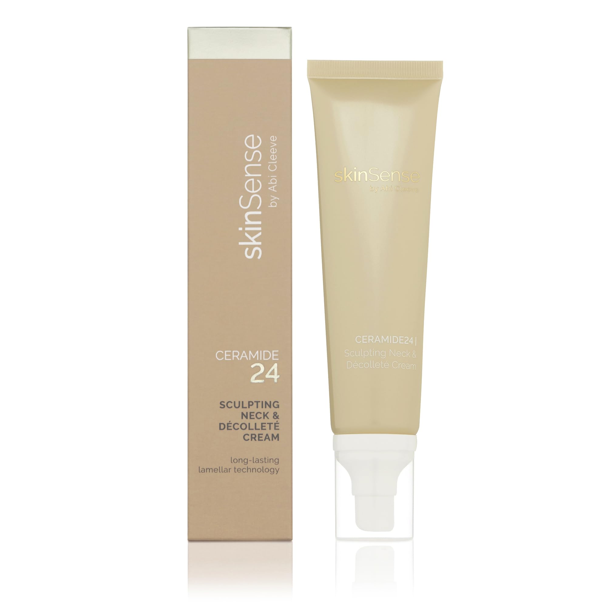 Skinsense Ceramide24 Sculpting Neck & Décolleté Cream 100ml, Anti-Wrinkle Treatment, Ceramide Neck Cream for Sagging Skin, Moisturising Lotion for Neck, Firming