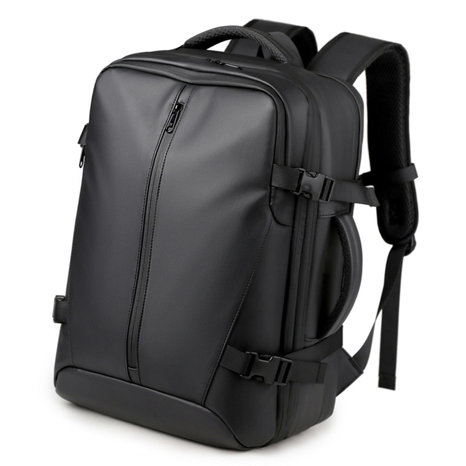 Mochila de Compresión de 36 L a 55 L con Bomba, Mochila de Viaje Impermeable, para Portátil de 17,3 Pulgadas con Bloqueo Antirrobo, Separación de Ropa Seca y Húmeda, Compañero de Viaje