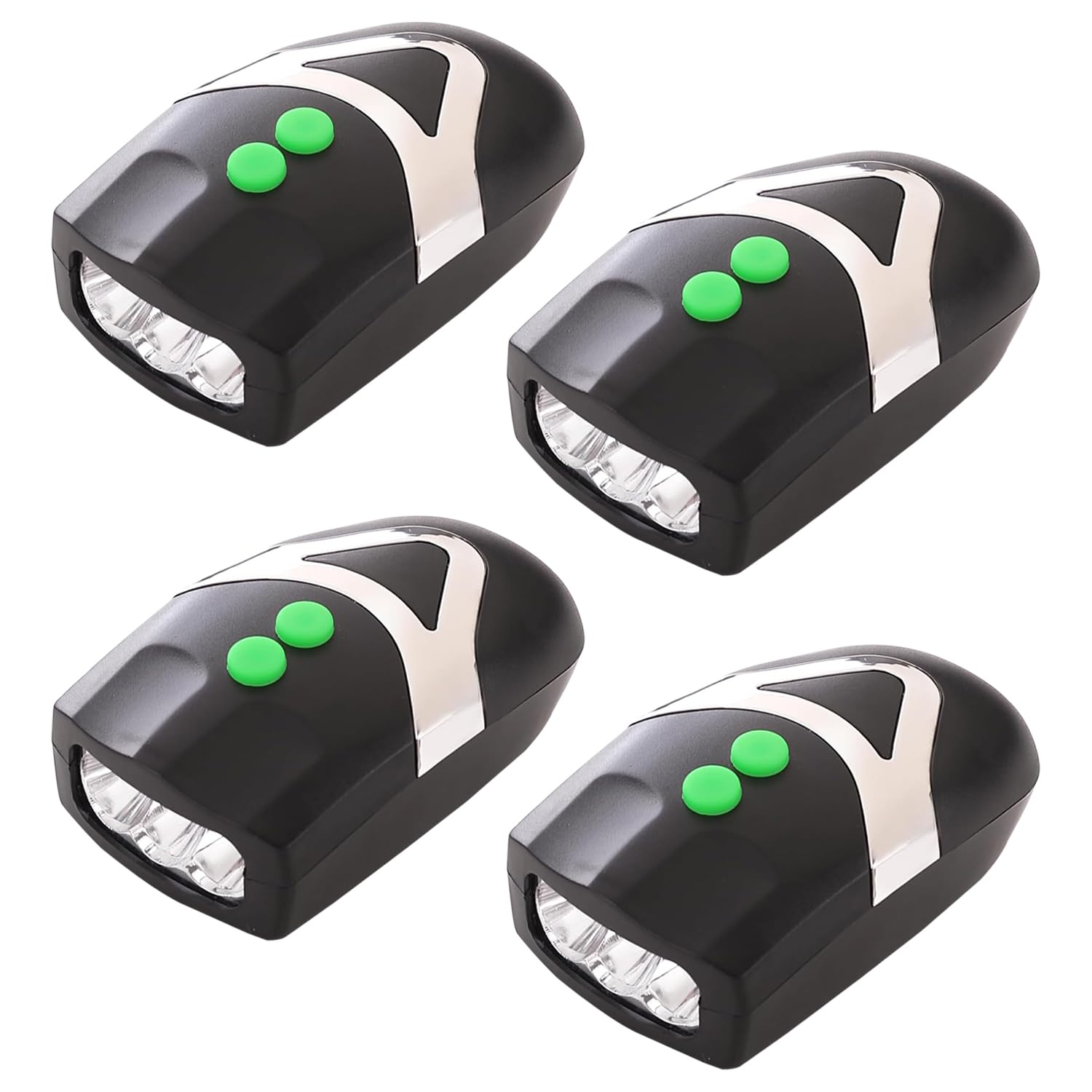 Kuber Industries Cycling Safety Lights|Bicycle Light Battery Powered|Fits On Any Road Bikes-Pack of 4 (Black) (B0CN18R8LV) Amazon Price History, Amazon Price Tracker