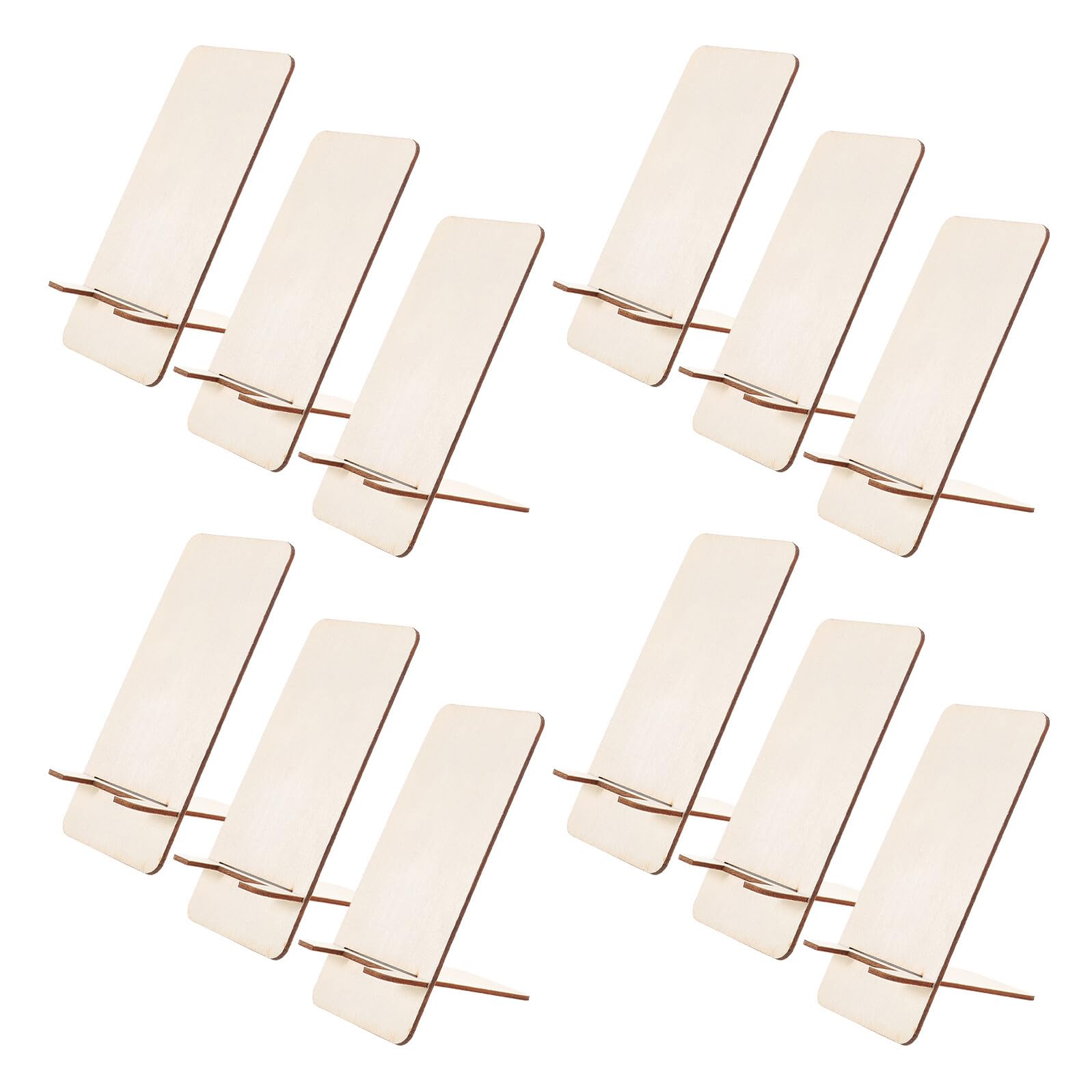 Holibanna Supporto da Scrivania in Legno Grezzo per Cellulare e Tablet Porta Telefono Portatile Piccolo per Ufficio Casa e Viaggi Set da 25 Pezzi Creativo per Regalo di Compleanno