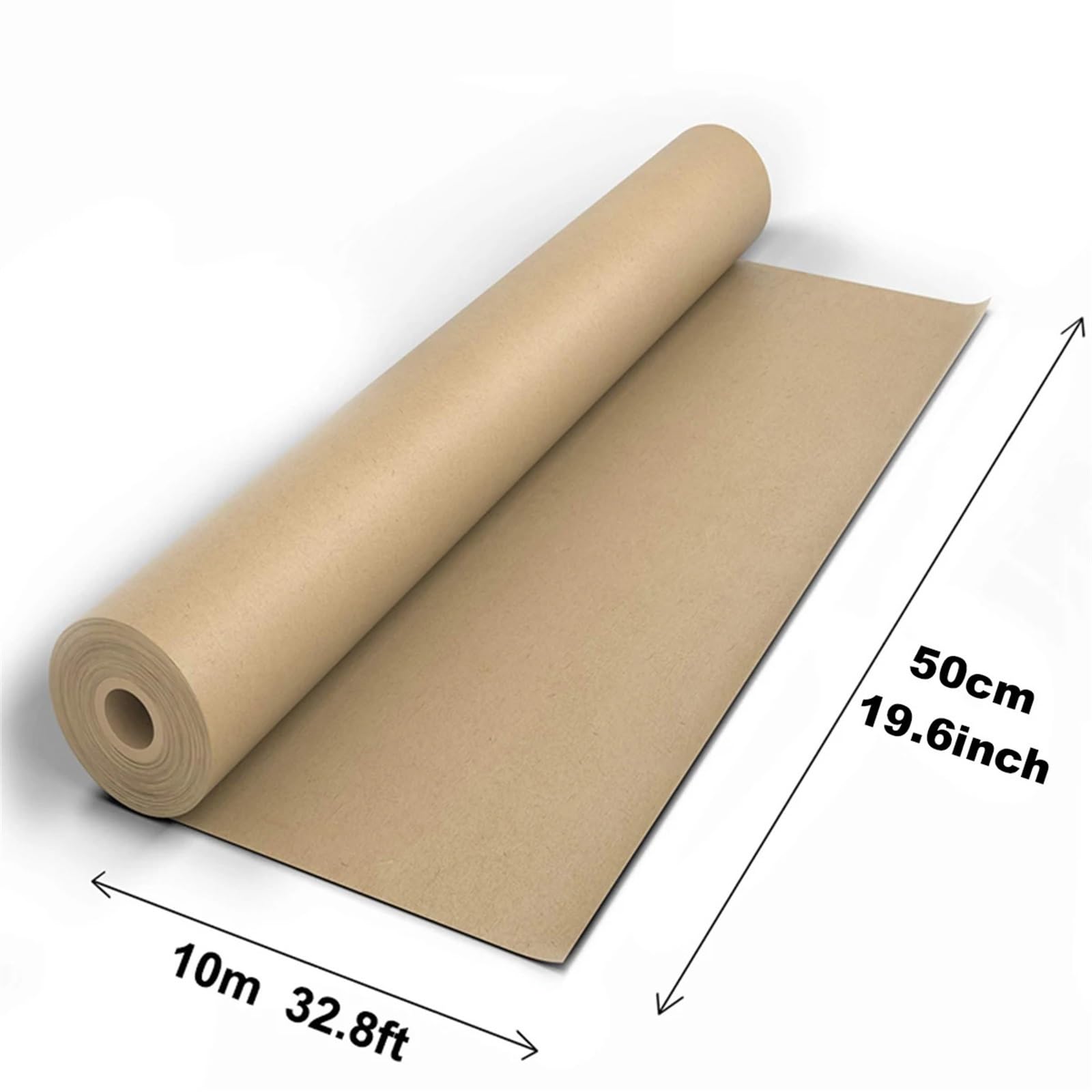 Papier Kraft Papier Kraft Brun 50 cm x 3/10 m for Emballage Cadeau, Peinture, Artisanat(50cmx10meter Brown)