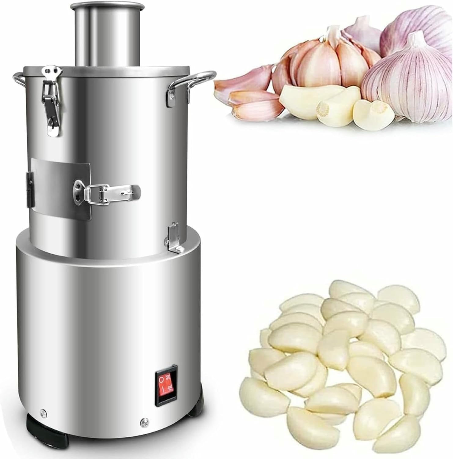 200W Commercial Electric Garlic Peeler,20KG/H Garlic Peeling Machine Garlic Separator,Automatic Garlic Skin Remover Powerful Garlic Peele for Restaurant Barbecue Shops Hotels