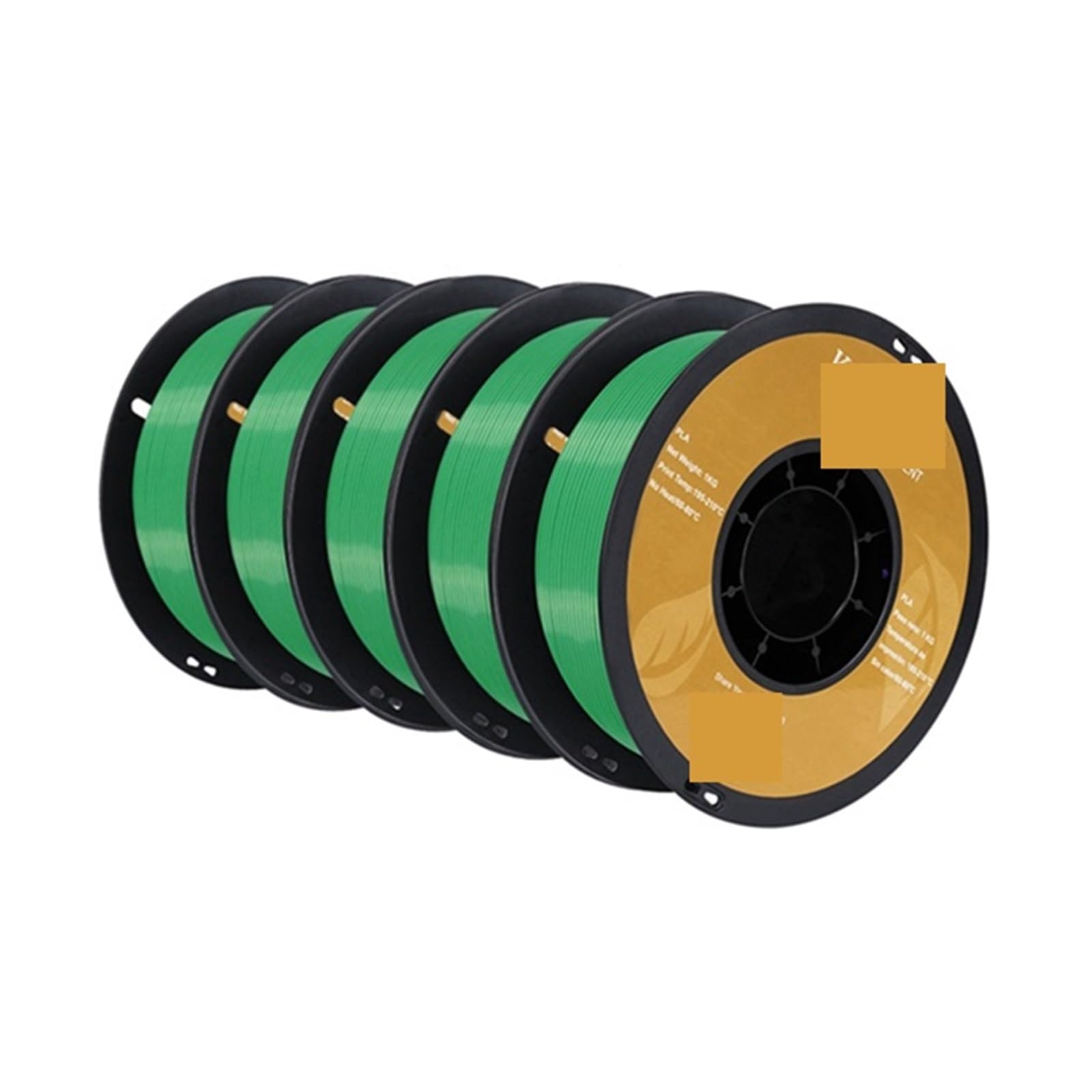 Filament do drukarek 3D, Filament PLA 1,75 mm 5/10 KG Plastik Pla do drukarki 3D, standardowy 1 kg/rolka Filamenty do druku 3D Mix kolorów(5kg Green PLA)