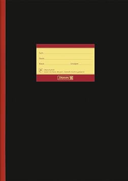 BRUNNEN 1044626 School Exercise Book A4 20 Sheets, 5 mm Squared, with Margin