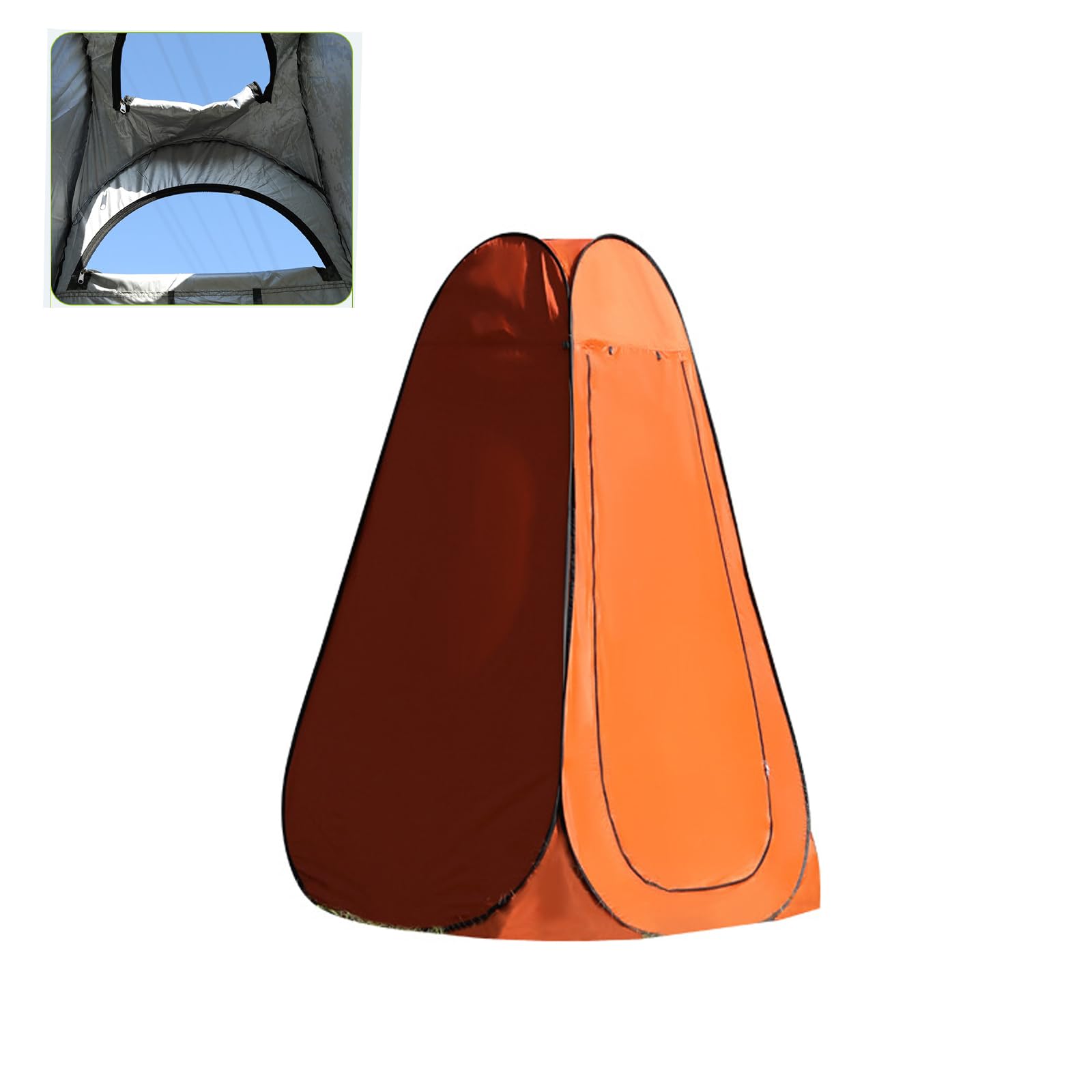 Tenda per WC da campeggio, da doccia, pop-up, per esterni, mobile, per doccia, spogliatoio, da campeggio, WC (colore arancione, 120 x 120 x 190 cm)