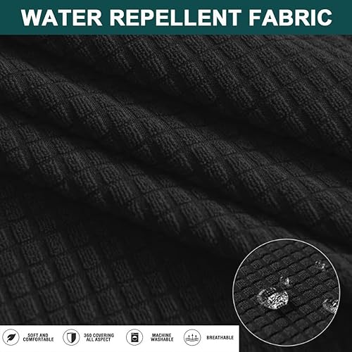 Miniatura 5 de Funda impermeable para silla decorativa con brazos, tela jacquard elástica para sofá, funda de sofá suave, tapizada, protector de silla de club de