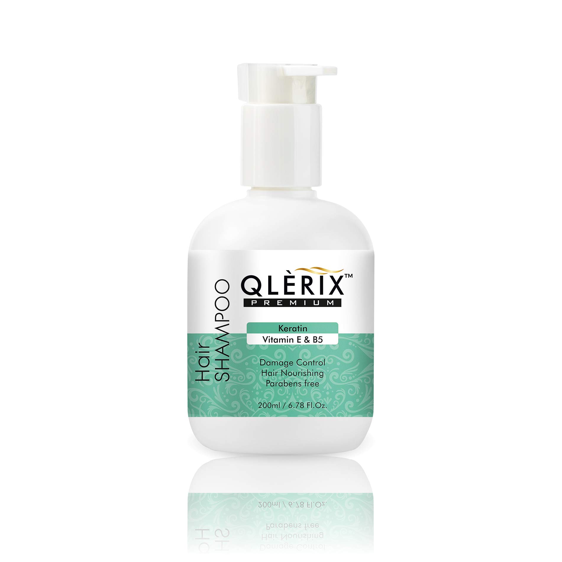 QLERIX Premium Keratin with Vitamin E & B5 Hair Care Shampoo For Straightened Hair | Parabens and Sulfate Free(200ml)