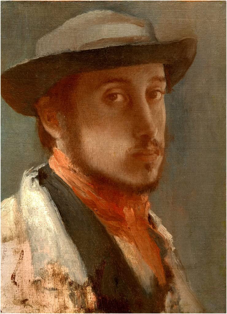Impression sur Toile Autoportrait d'Edgar Degas 60x90cm