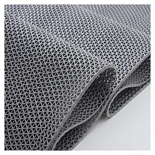 Tapis de sol antidérapant caoutchouc étanche gris de 1,2 x 3 m