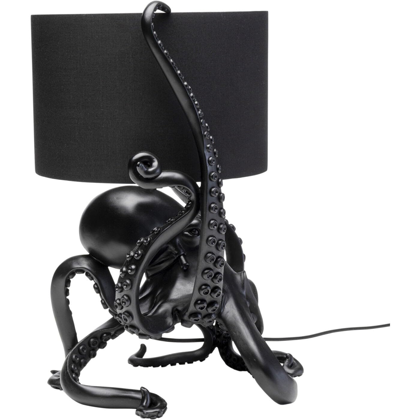 Kare Design Lámpara de Mesa Octopus, Negro, Diseño Animal, Moderna, Altura 47cm, Luz Decorativa, Decoración para Dormitorio y Sala de Estar, sin Bombilla Incluida