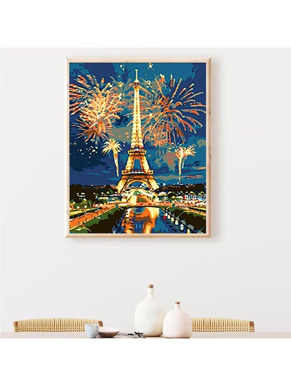 RNXAOPEN Dipingere con i Numeri Bambini, Passatempo per Adulti Kit Lavoretti Creativi per Bambini, Paint by Numbers Idee Regalo Bambina Bambino, Giochi Creativi Giochi Bambina name 70x95cm 6404-4