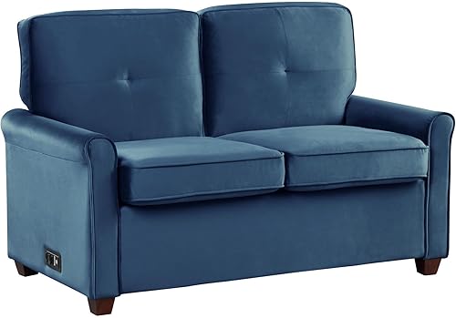 LifeStyle Solutions Armisen - Sofá convertible, azul marino