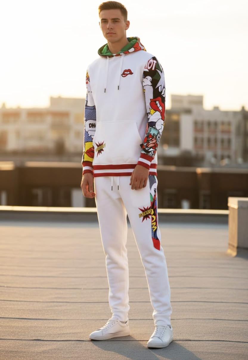 SCREENSHOT Mens Urban Hip Hop Premium Fleece Hoodie - Modern Pullover NYC Street Fashion Urbanwear Hooded Sweatshirt - Image 3