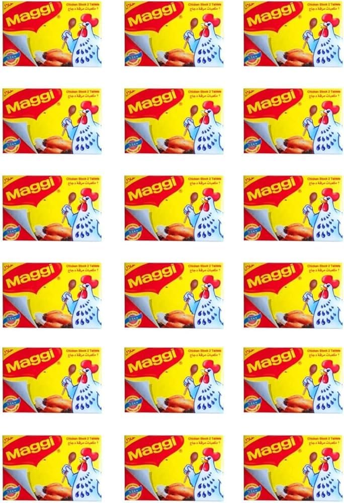 Nestlé Maggi Chicken Stock Tablets, 20 Count Bulk Pack, 18g Each, Flavour Enhancer for Soups and Stews, (From Egypt)-image-45