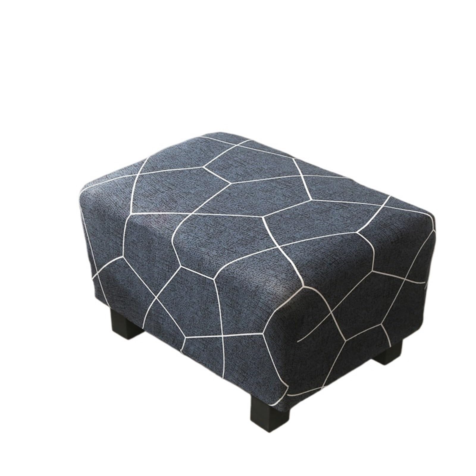 YXINAER Foot Stool Cover Ottoman Rectangle Storage Stool Cover Printed Footrest Slipcovers Footstool Protector Covers with Elastic Bottom(Type3)