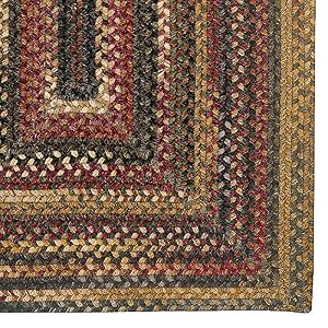 Capel American Heritage Woodstone 3' 0" X 5' 0" Concentric Rectangle Braided Rug Capel American Heritage Woodstone 3 0 X 5 0 Concentric Rectangle Braided Rug