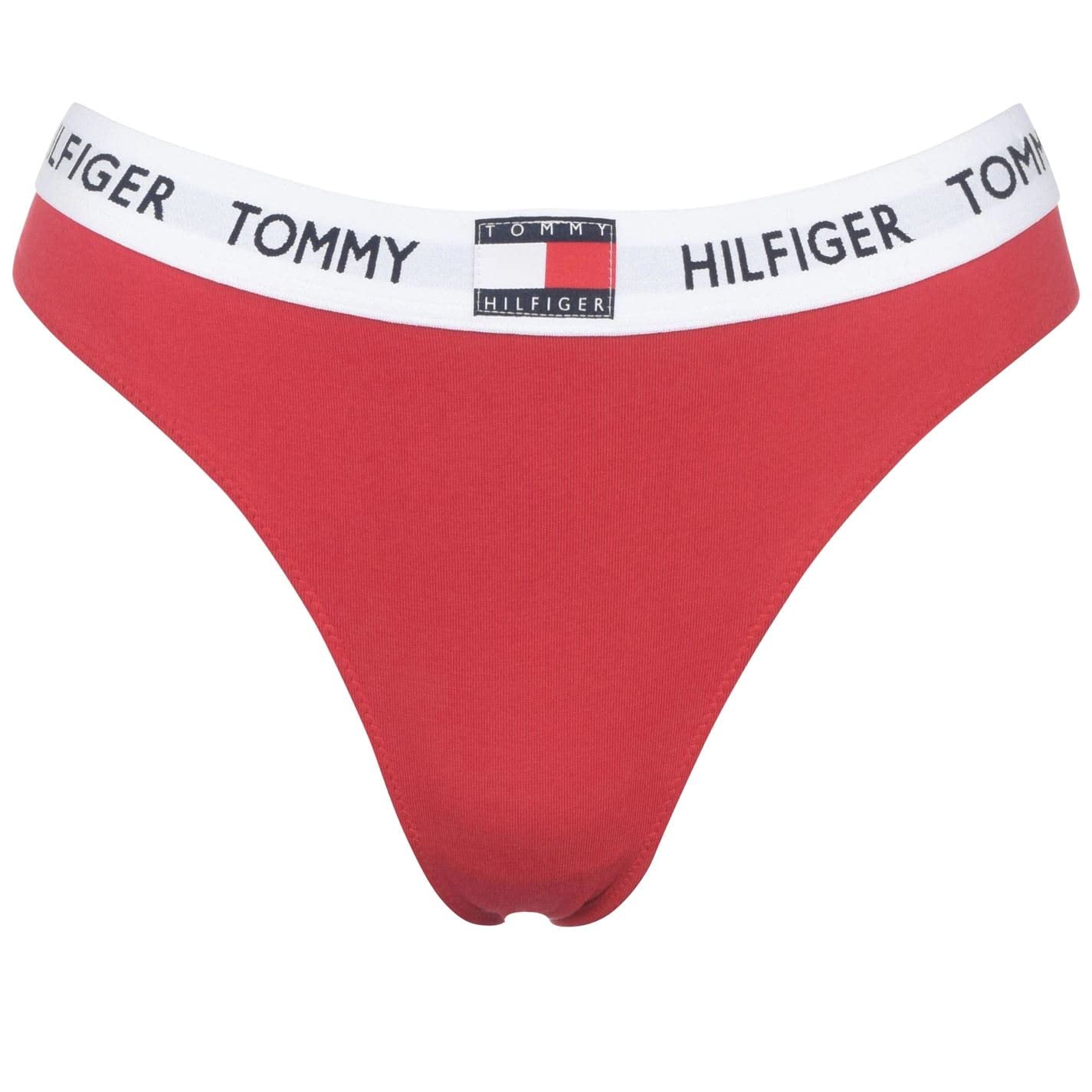 Tommy Hilfiger Women's Thong Uw0uw02198 Thongs, Red (Tango Red), L