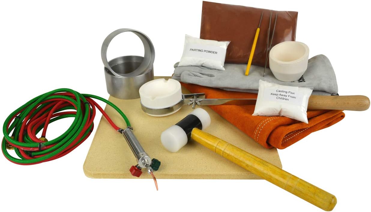 Master Quick Cast Sand Casting Kit Jewelry Making Precious Metal Casting Gold Silver Pouring Set with Accessories