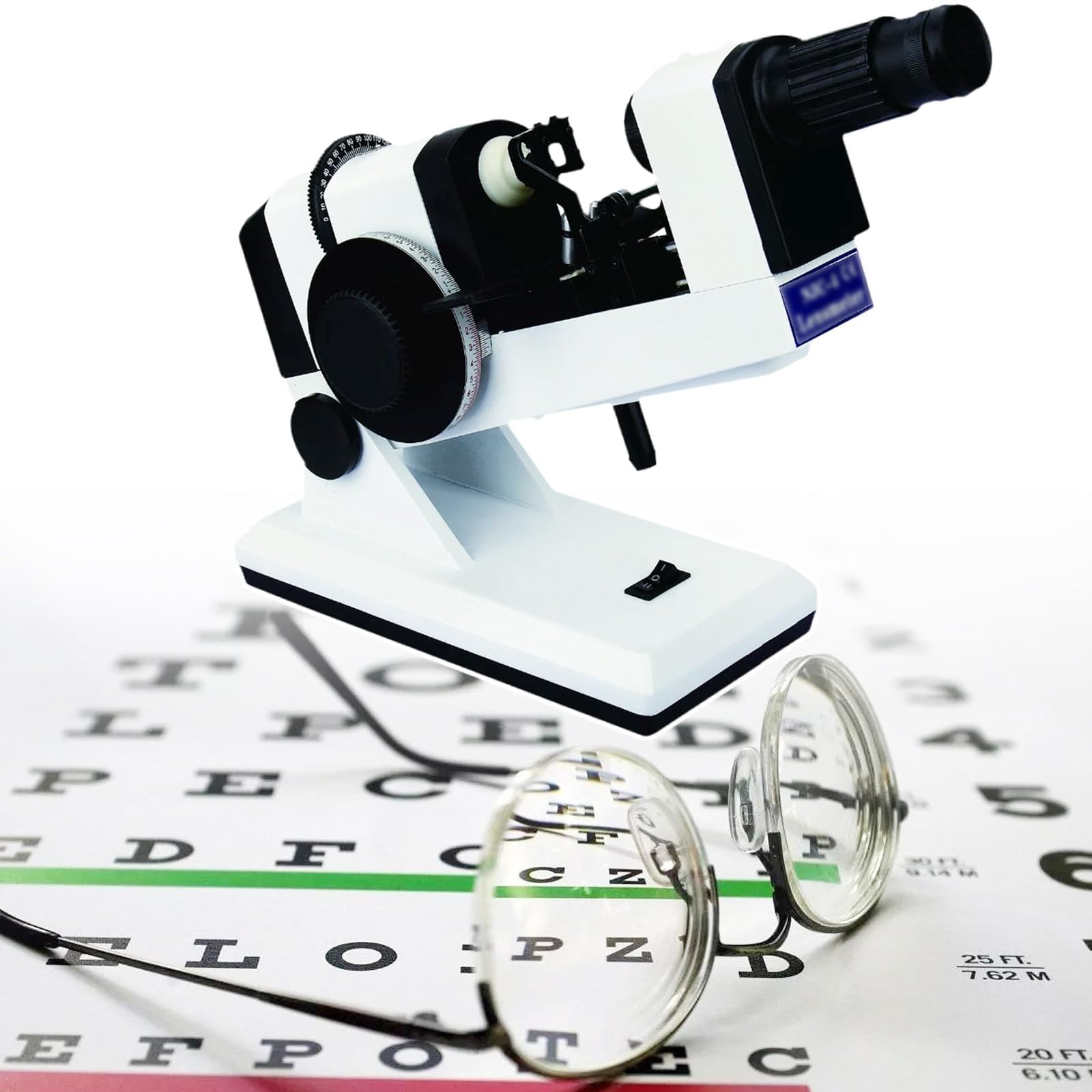 Ręczny obiektywomierz do obiektywu, obiektywometr optyczny do precyzyjnych pomiarów okularów, ręczny przyrząd do optometrii koła