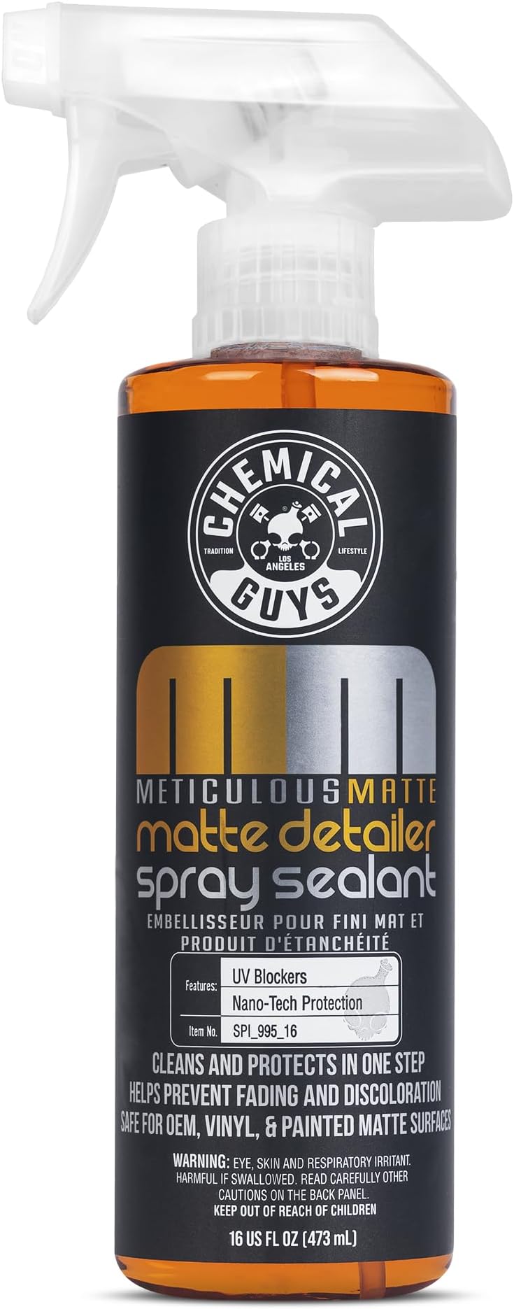 Meticulous Matte Finish Detailer and Spray Sealant – Quick Detailer Spray for Satin and Matte Surfaces – Safe for Vinyl Wraps on Cars, Trucks & SUVs, 16 oz