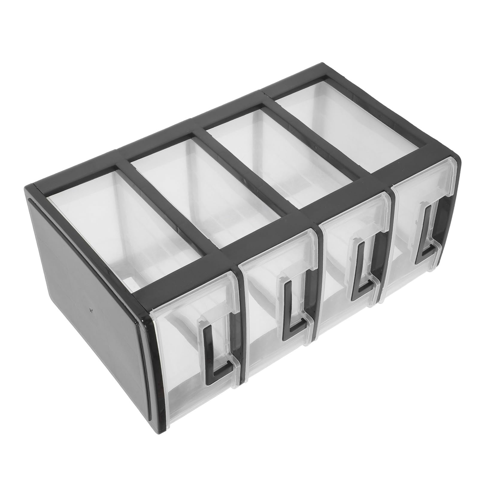 SOLUSTRE Aufbewahrungsschrank Kompakte Vierlagiger Transparenter mit Schubladendesign aus Pp Kunststoffbox für Maximale Ordnung und Platzersparnis für Badezimmer und Wohnzimmer