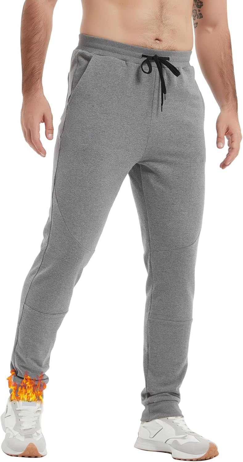 Idtswch 34/36/38/40 Long Inseam Mens Tall Sweatpants Fleece-Line Extra Long Joggers Pant with Zip Pockets - Image 2