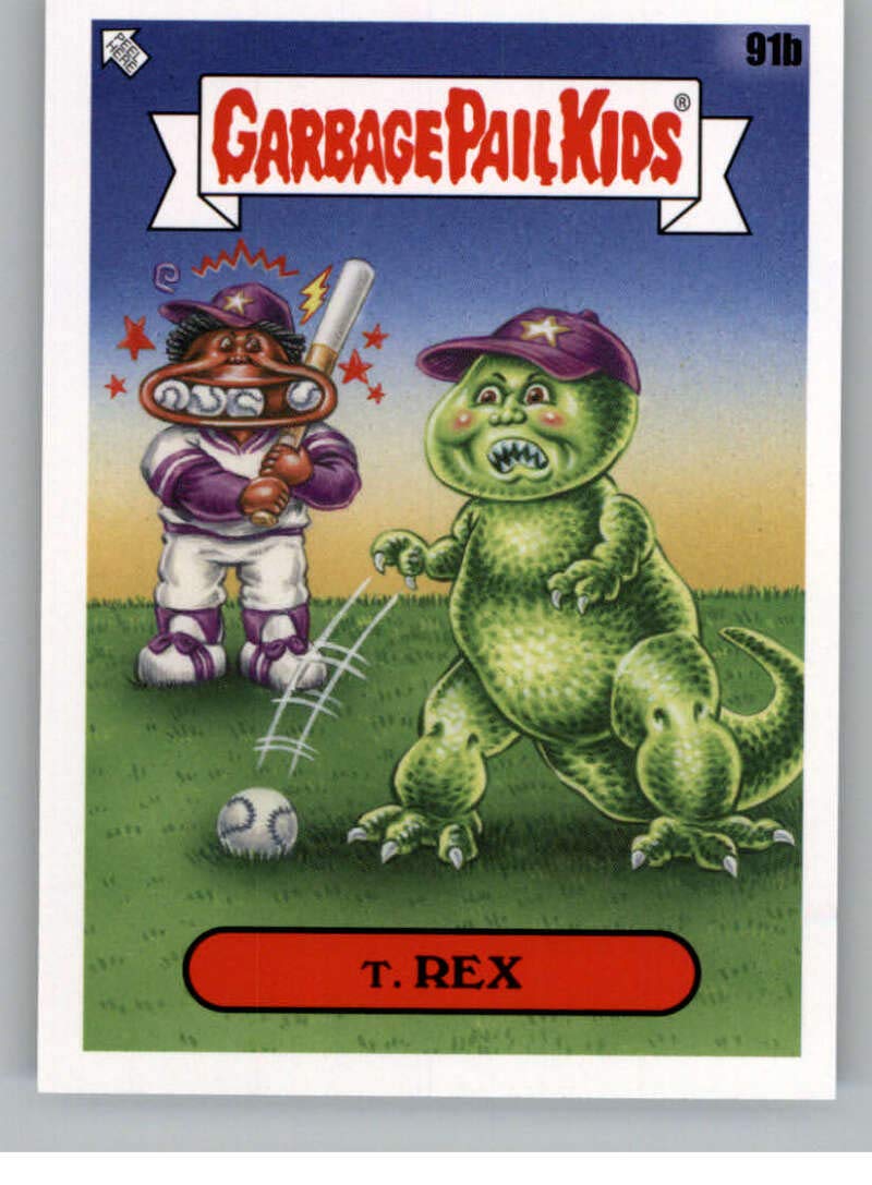 2020 Topps Garbage Pail Kids Series 2 35th Anniversary NonSport Trading Card #91B T. REX Official GPK Sticker Trading Card From The Topps Company highlighting Fan Favorite Characters throughout the years in Raw (NM or Better) Condition